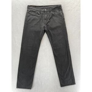 Levi's 502 Pants Mens 34x32 Regular Taper Gray Stretch Fabric Casual Workwear